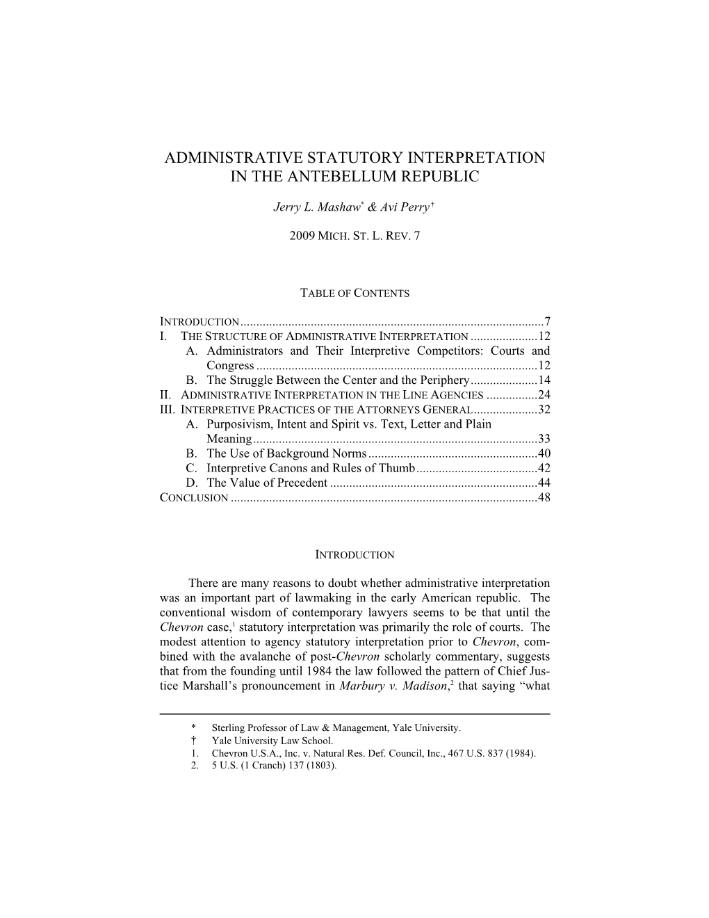 Administrative Statutory Interpretation in the Antebellum Republic