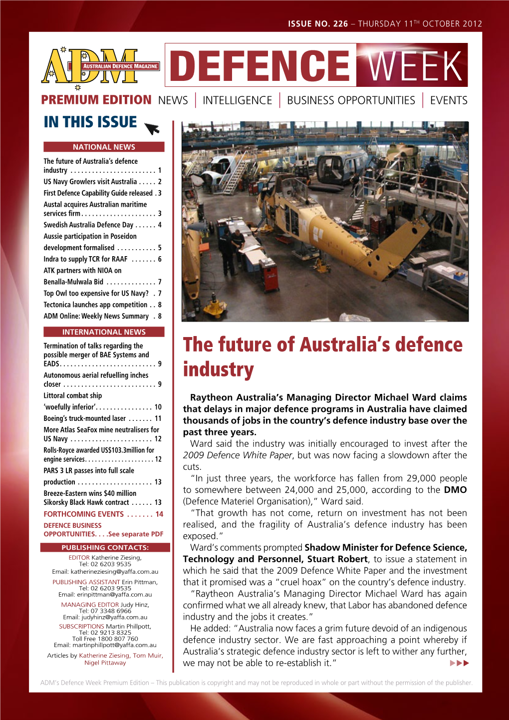 The Future of Australia's Defence Industry