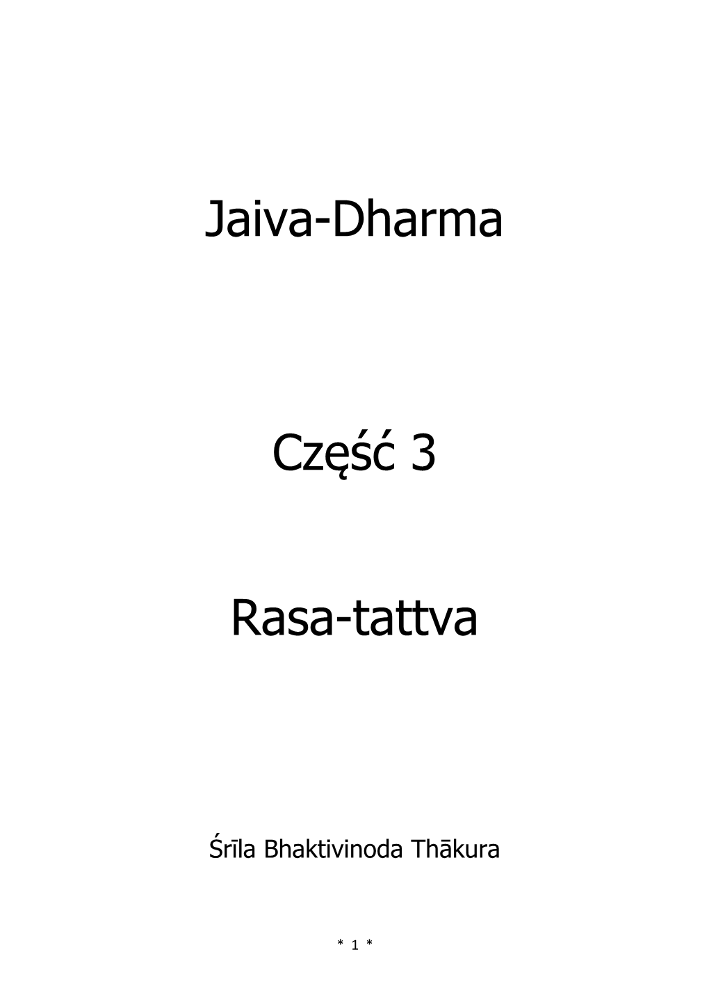 Jaiva-Dharma Część 3 Rasa-Tattva