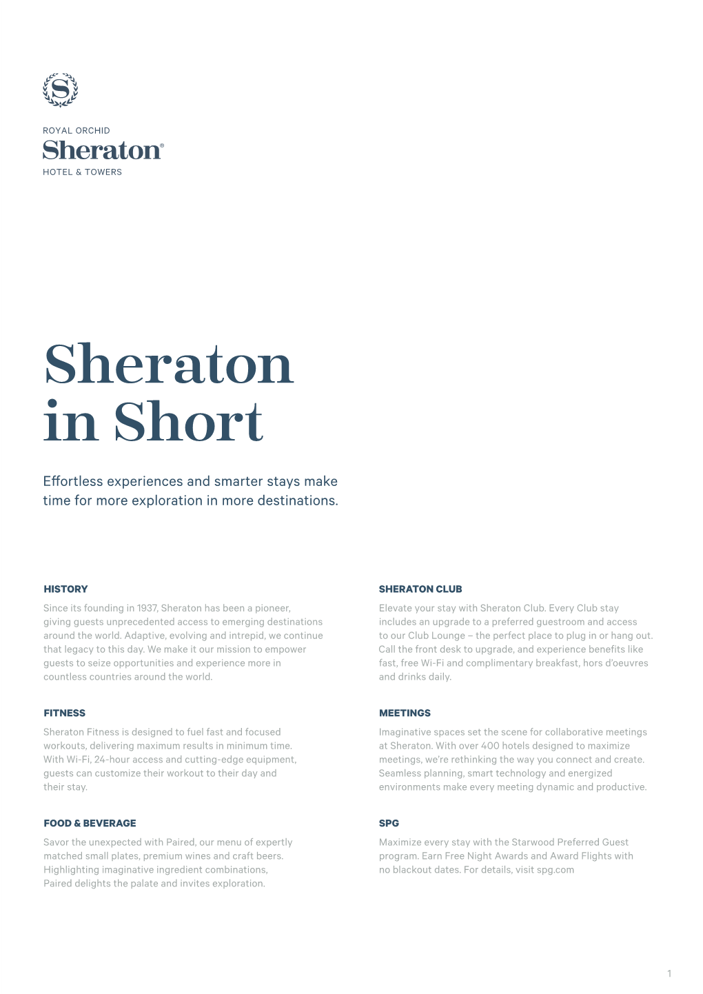 Sheraton in Short