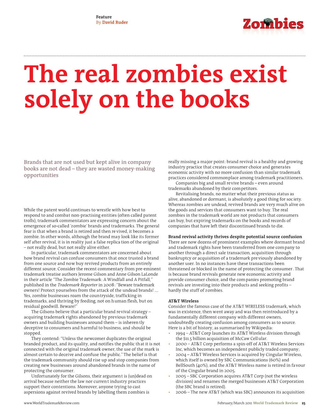 The Real Zombies Exist Solely on the Books