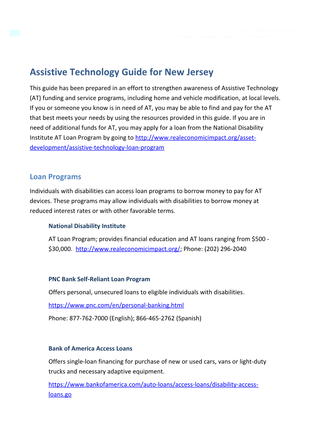 Assistive Technology Guide for New Jersey