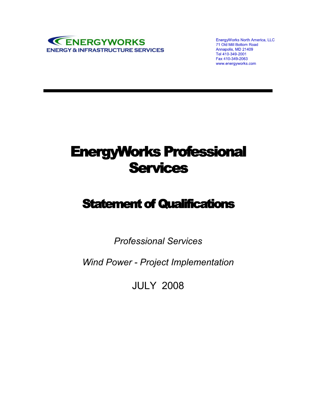 Energyworks Professional Services