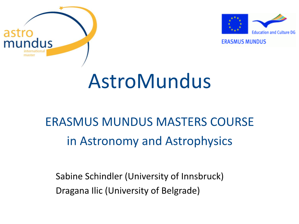 Astromundus Scientific Advisory Board Meeting