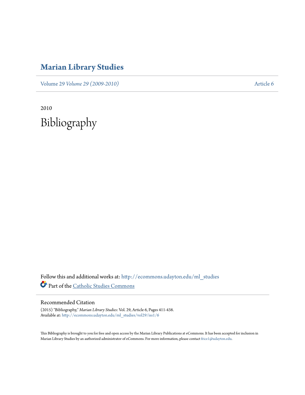 Bibliography