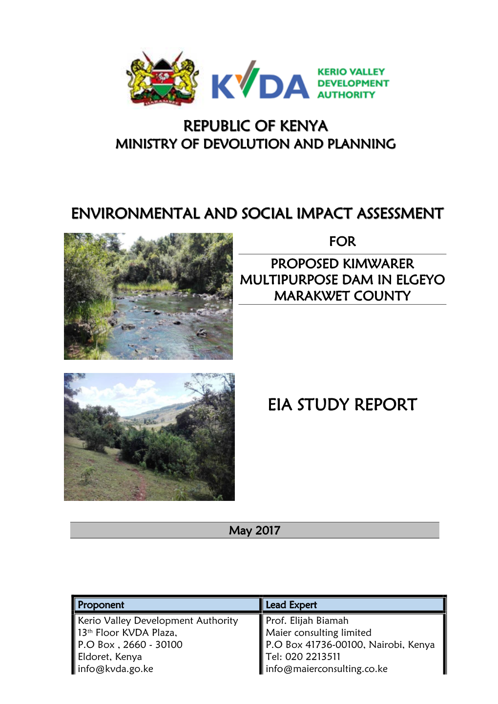 Eia 1377 Kimwarer Dam Report