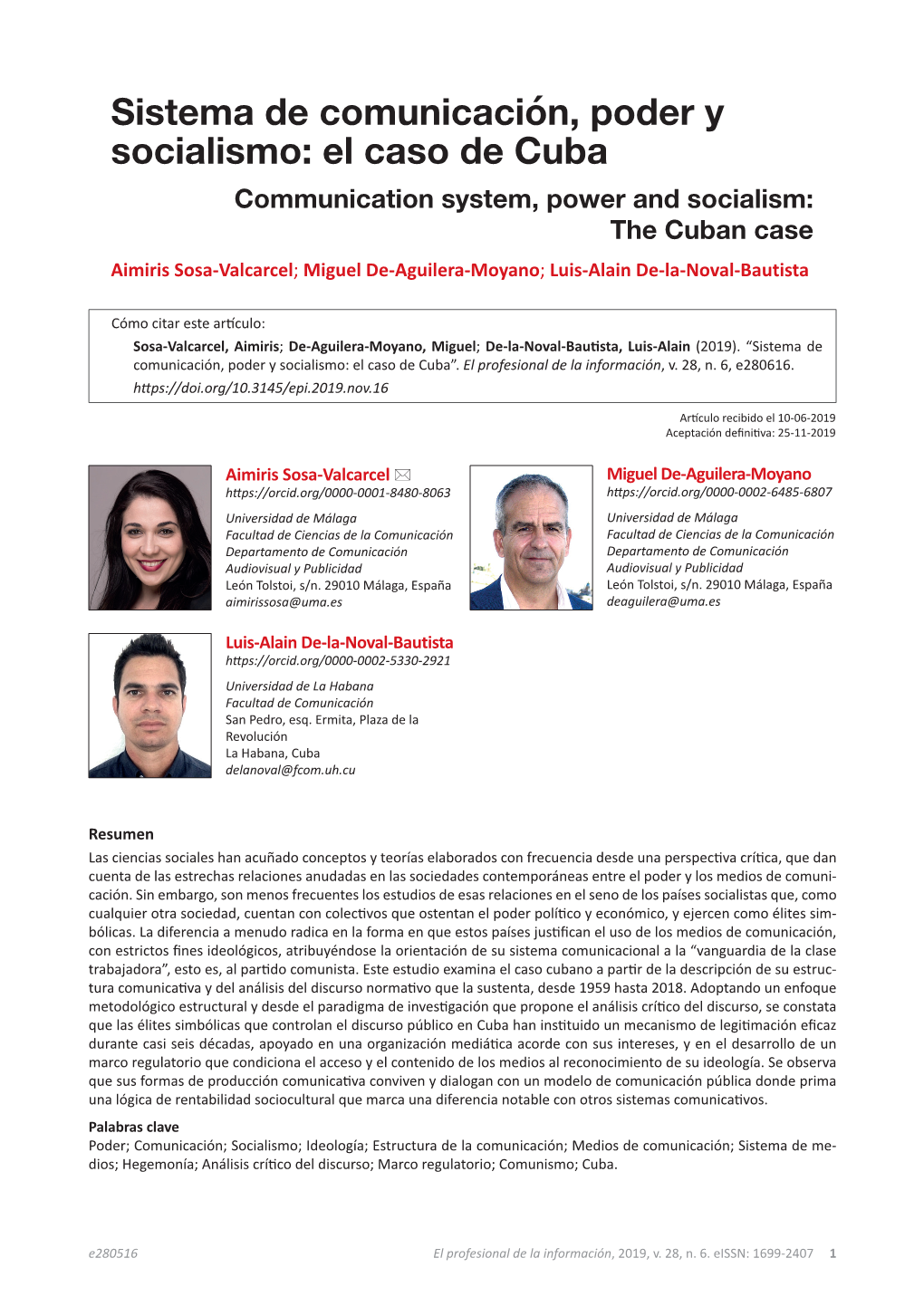 Sistema De Comunicación, Poder Y Socialismo: El Caso De Cuba