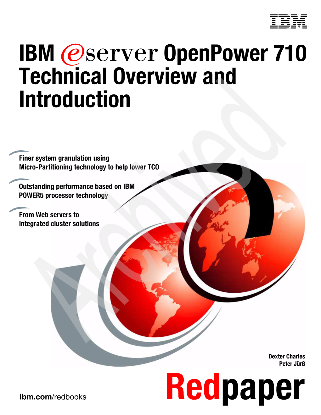 IBM Eserver Openpower 710 Technical Overview and Introduction