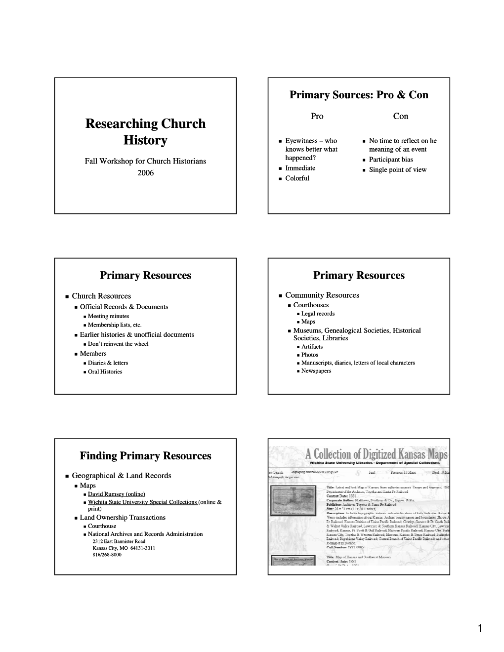 Researching Church History