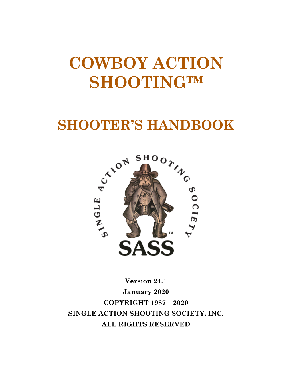 SASS Shooter's Handbook