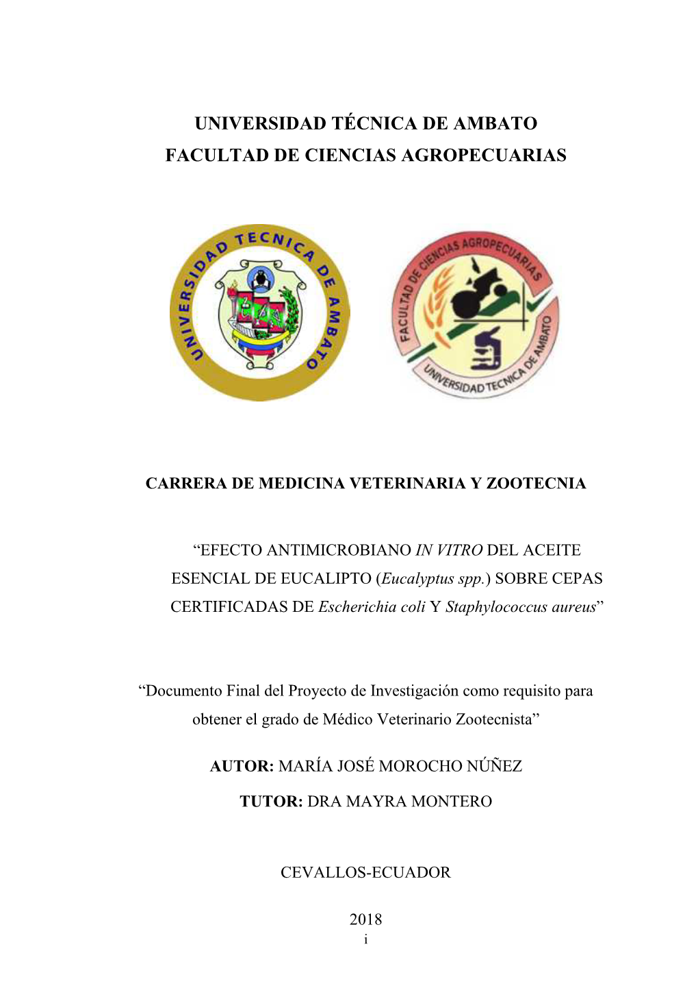 Carrera De Medicina Veterinaria Y Zootecnia