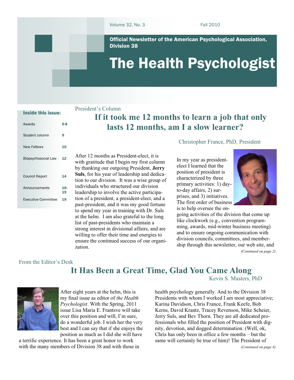 The Health Psychologist