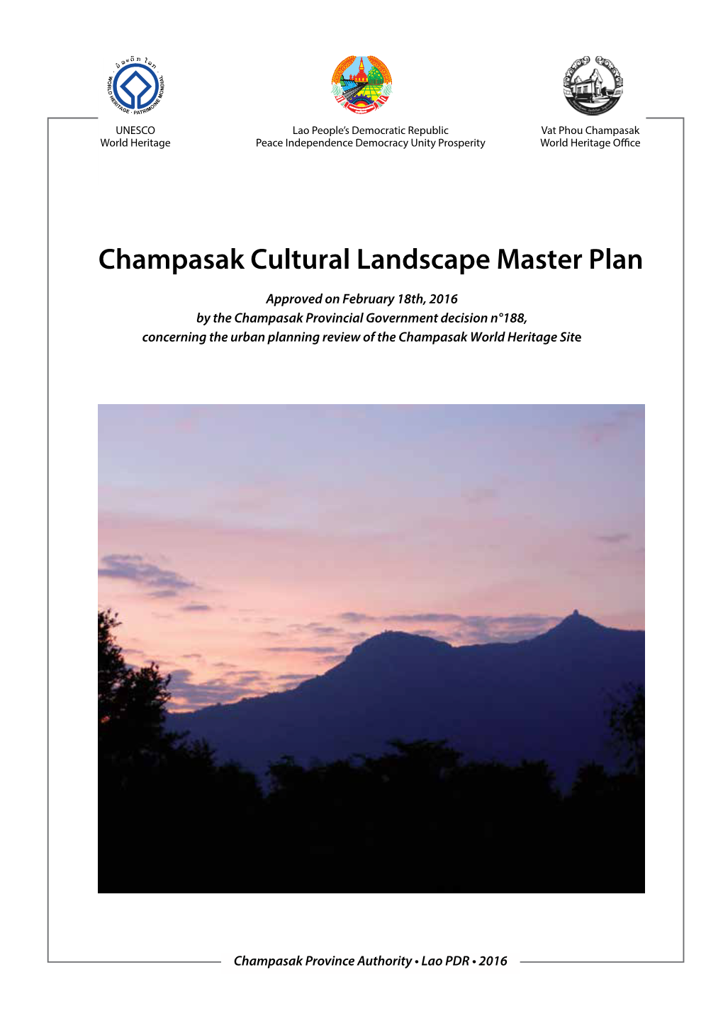 Champasak Cultural Landscape Master Plan