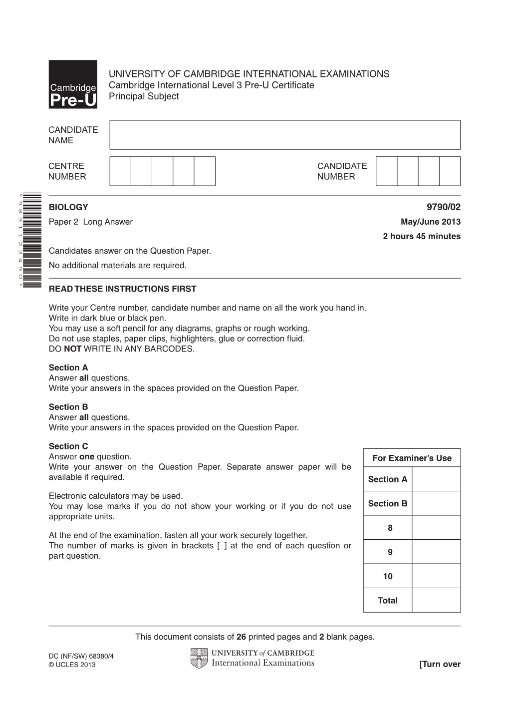 9790/02 University of Cambridge International