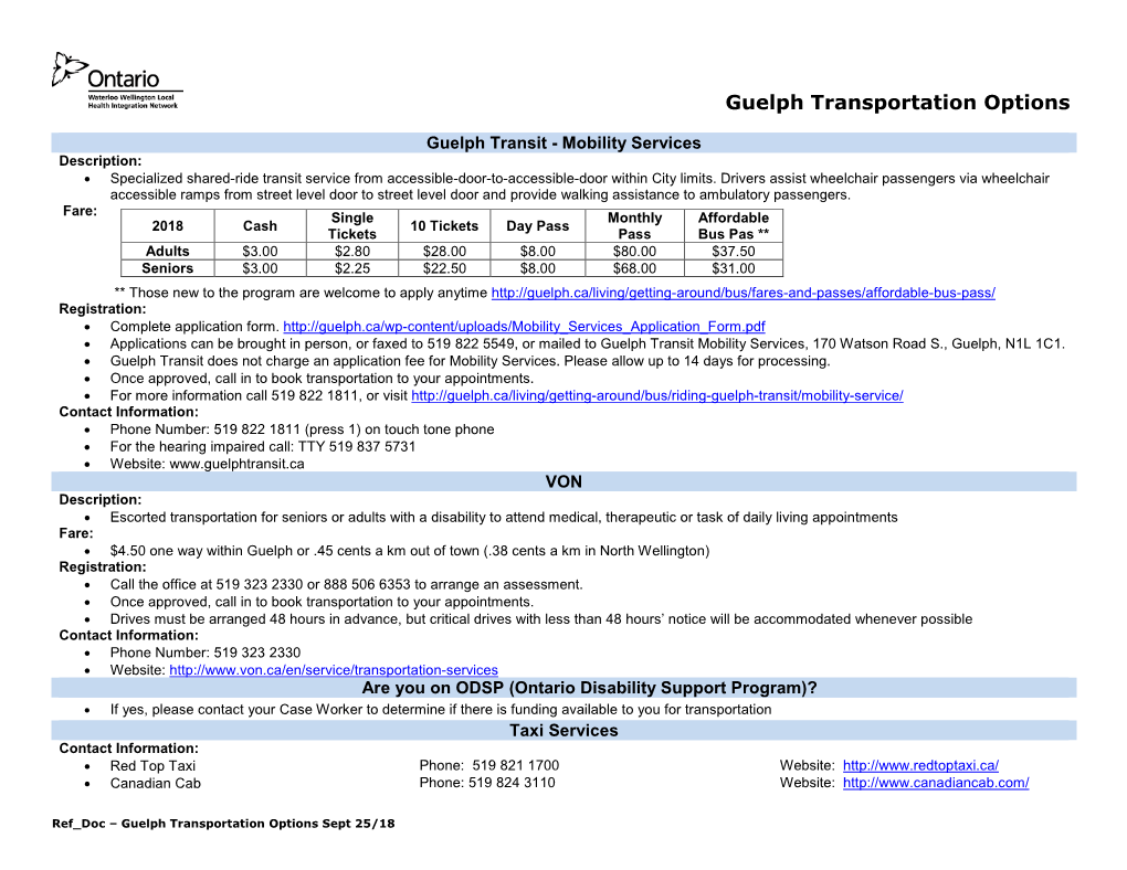 Ref Doc – Guelph Transportation Options Sept 25/18