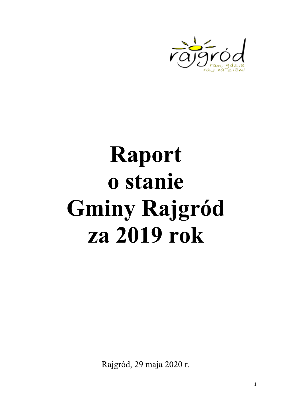 Raport O Stanie Gminy Rajgród Za 2019 Rok.Pdf