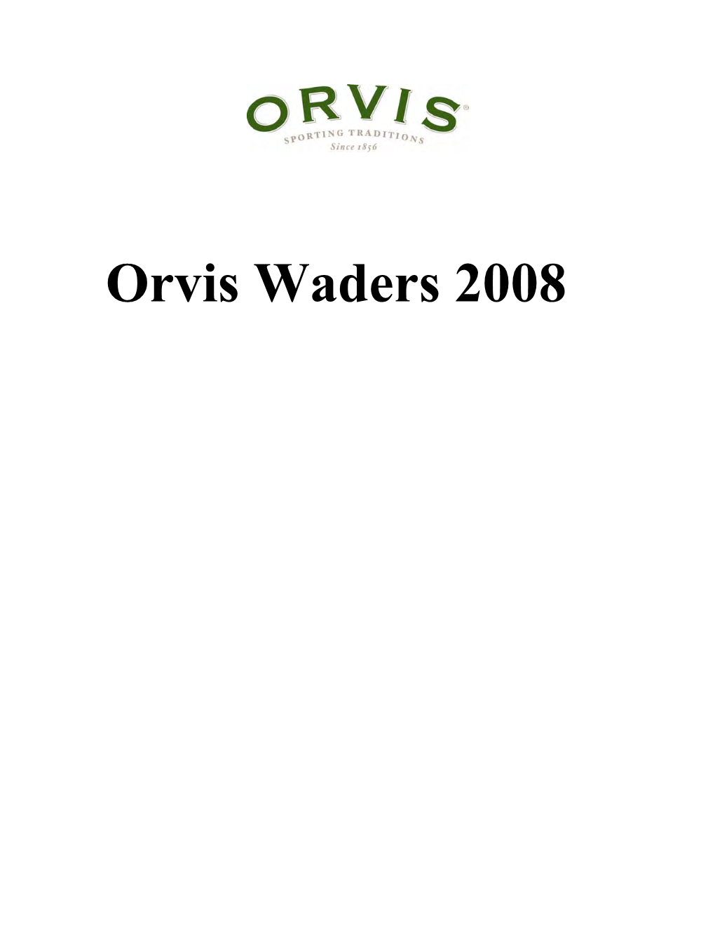 Orvis Waders 2008