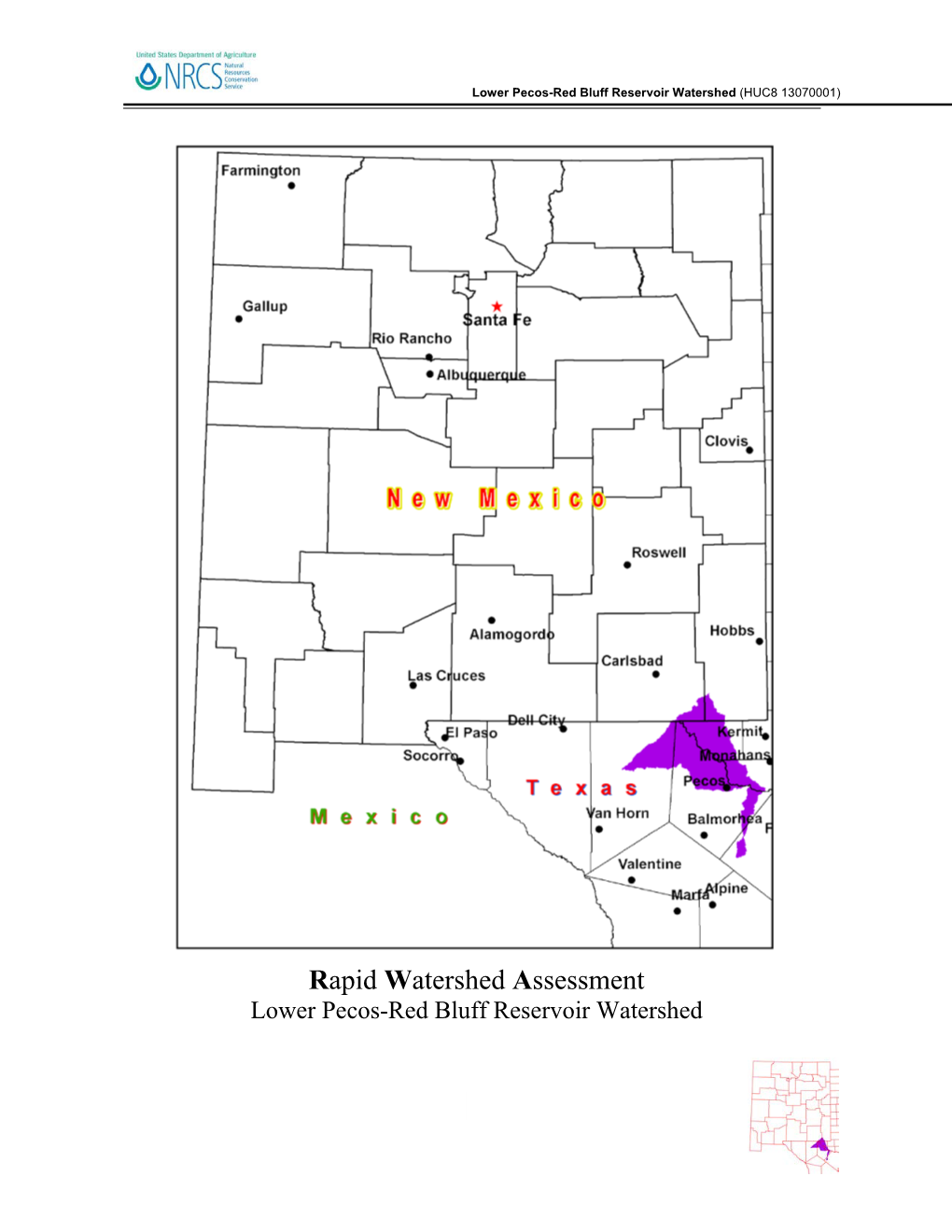 Lower Pecos-Red Bluff Reservoir Watershed (HUC8 13070001)