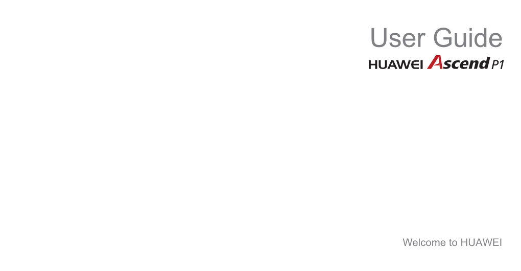 Huawei Ascend P1 Manual