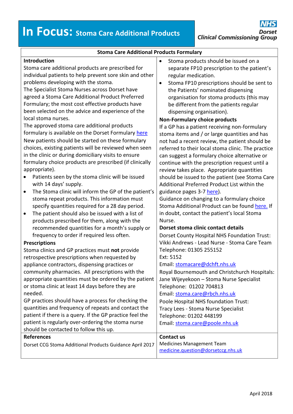 In Focus: Stoma Care Additional Products