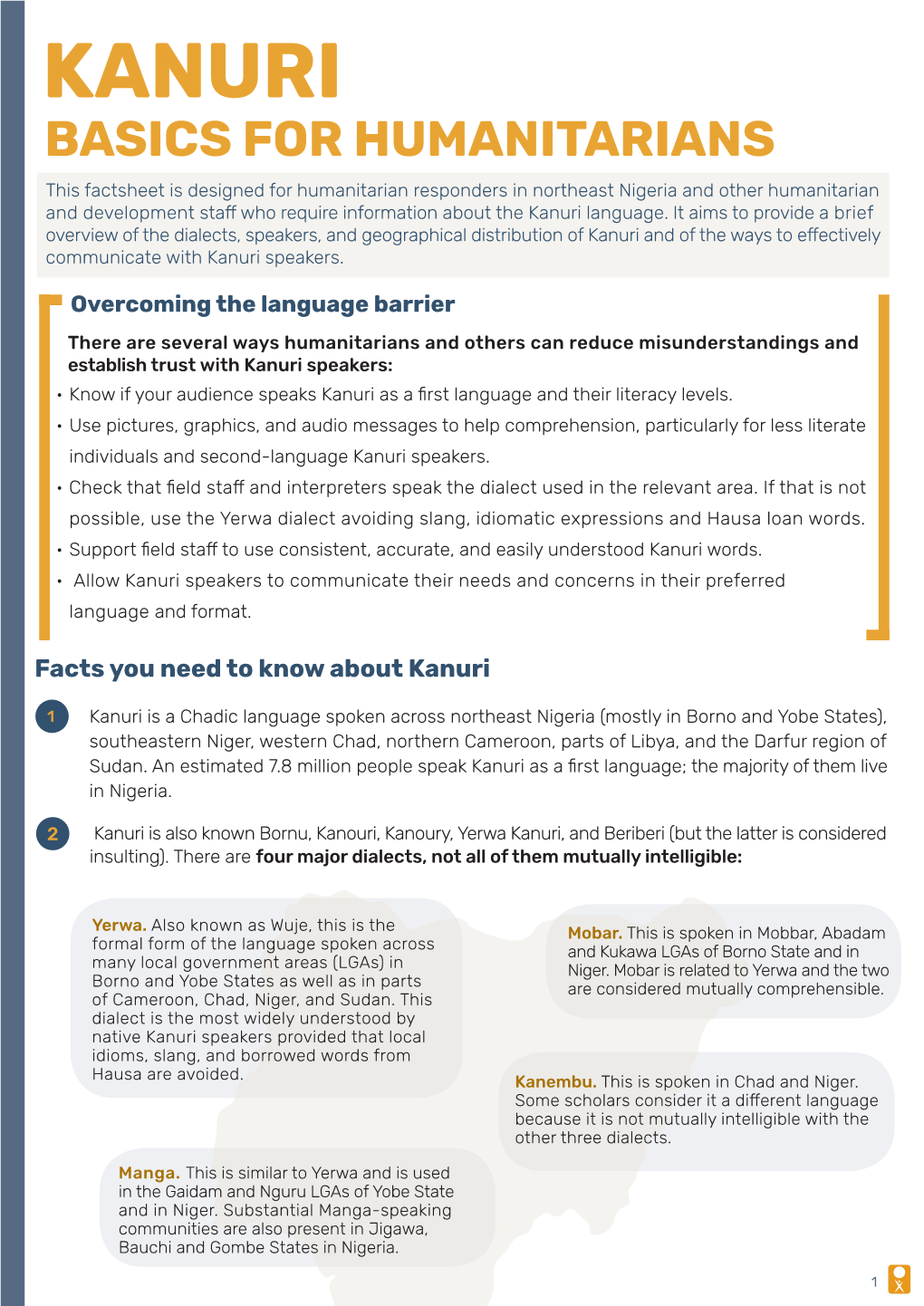 Kanuri Basics for Humanitarians