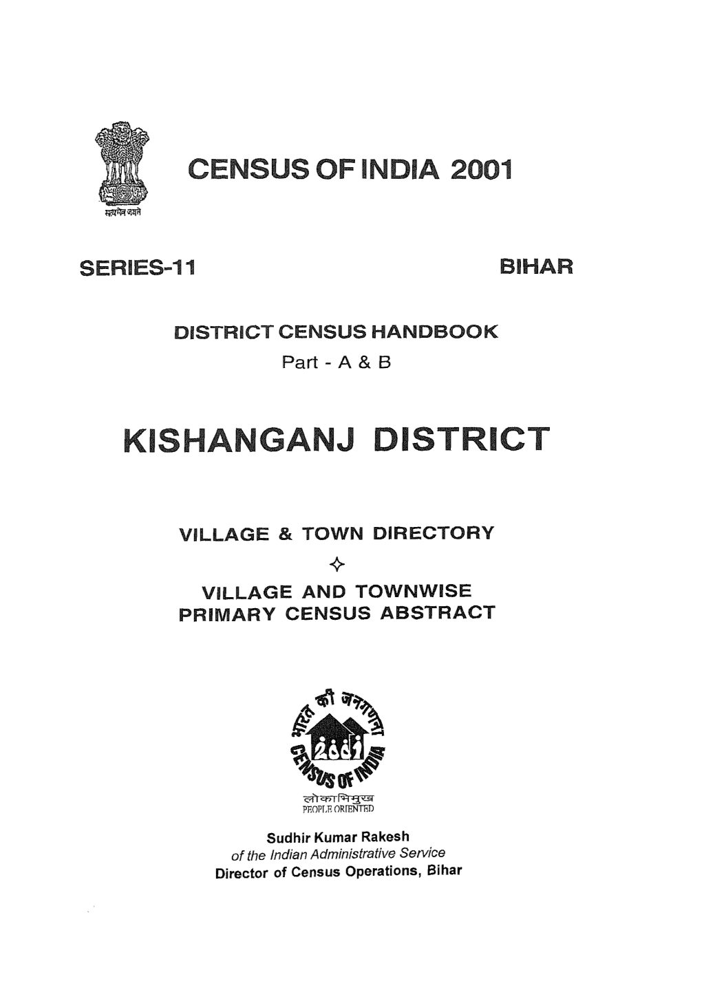 Village and Townwise Primary Census Abstract, Kishanganj