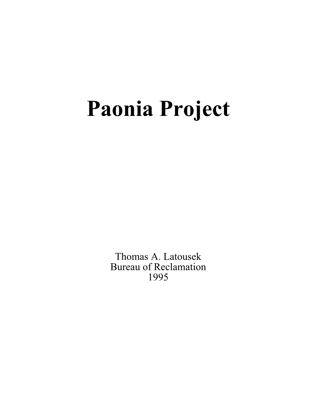 Paonia Project History, 1936-58, Record Group 115, NARA-Denver, 23