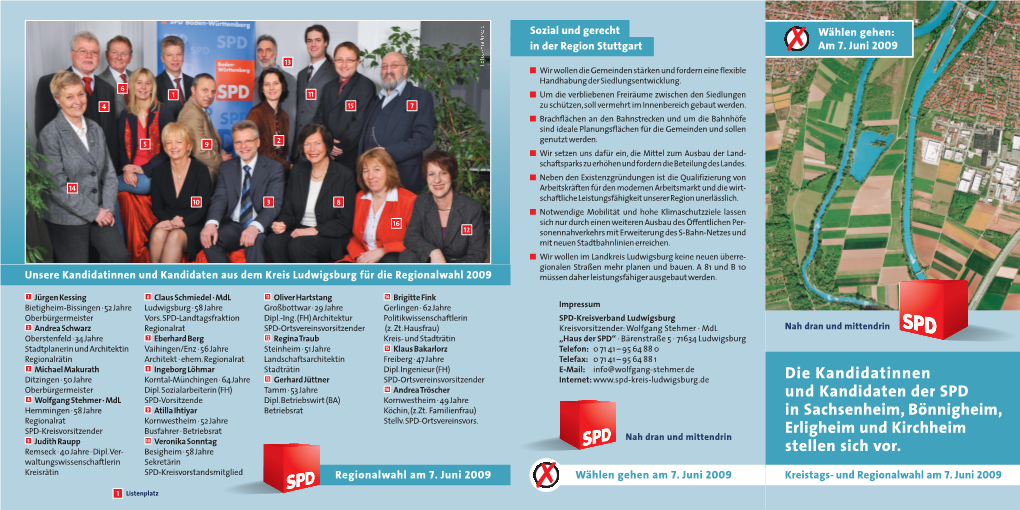 Die Kandidatinnen Und Kandidaten Der SPD in Sachsenheim, Bönnigheim, Erligheim Und Kirchheim Stellen Sich Vor