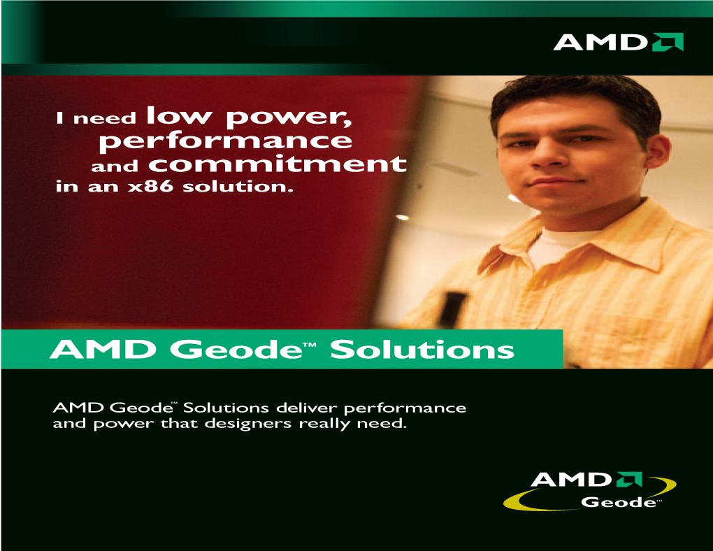 AMD Geode™ Solutions