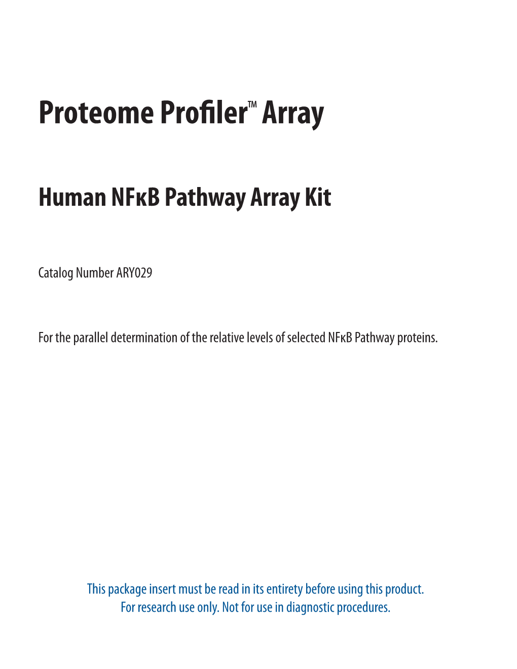 Proteome Profiler Human Nfκb Pathway Array
