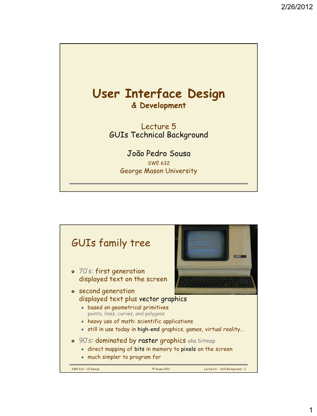 User Interface Design & Development