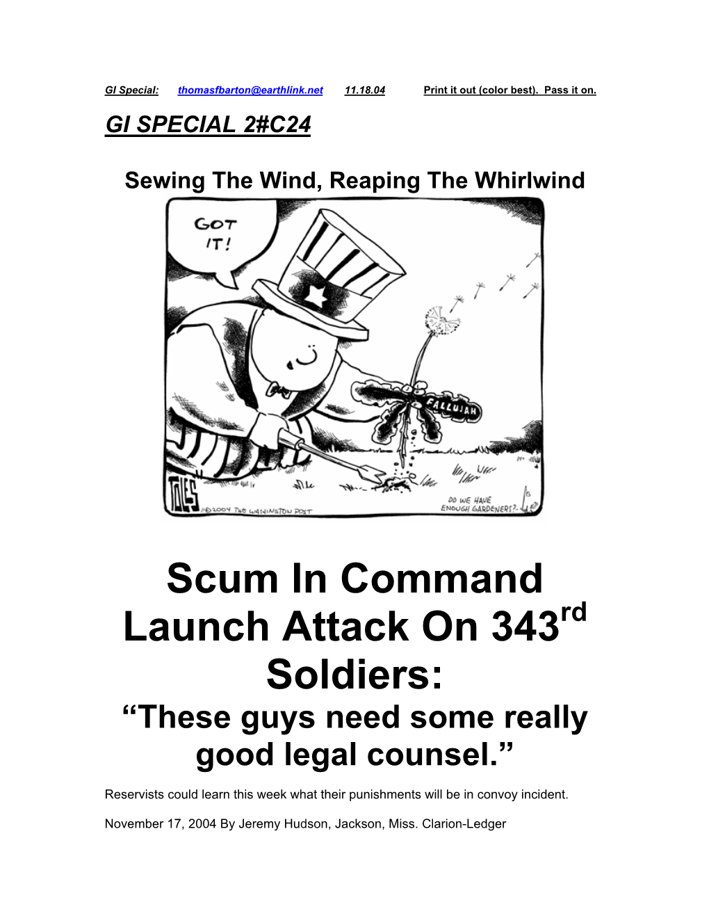 GI Special: Thomasfbarton@Earthlink.Net 11.18.04 Print It out (Color Best)