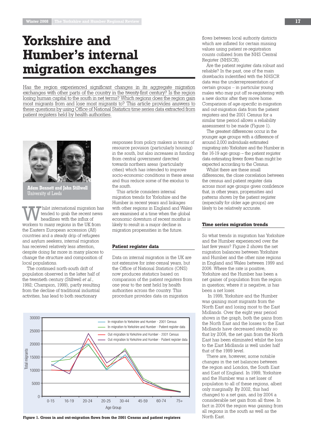 Yorkshire and Humber's Internal Migration Exchanges