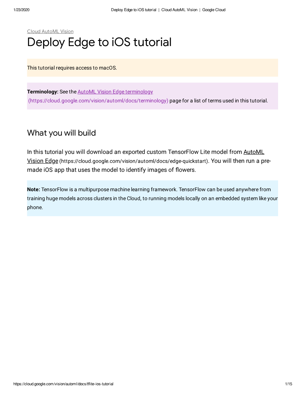 Deploy Edge to Ios Tutorial | Cloud Automl Vision | Google Cloud