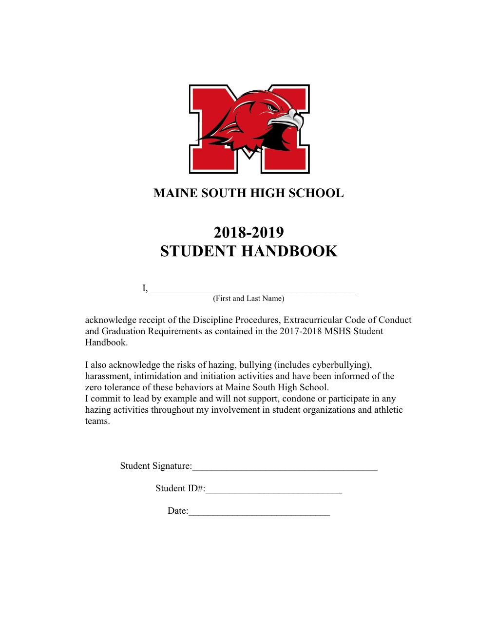 2018-2019 Student Handbook