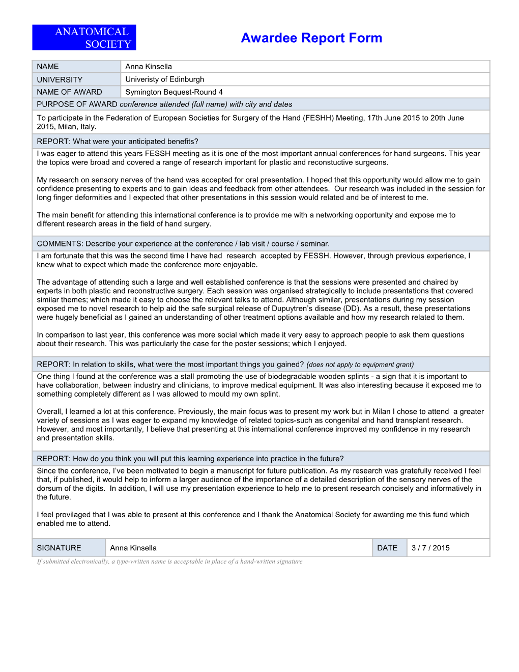 If Submitted Electronically, a Type-Written Name Is Acceptable in Place of a Hand-Written