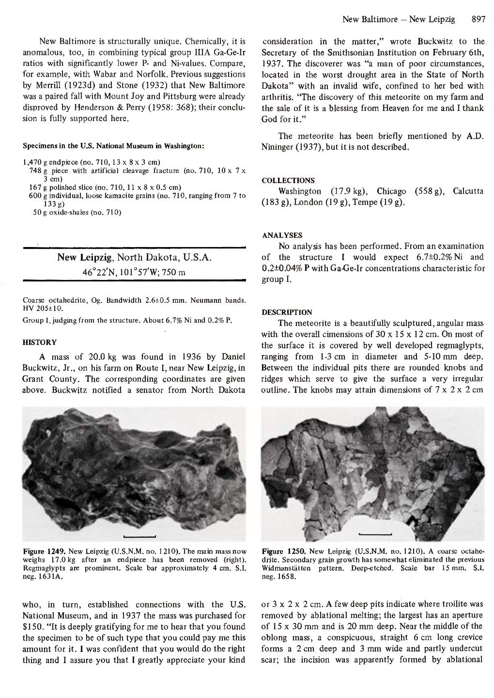Handbook of Iron Meteorites, Volume 3 (New Leipzig