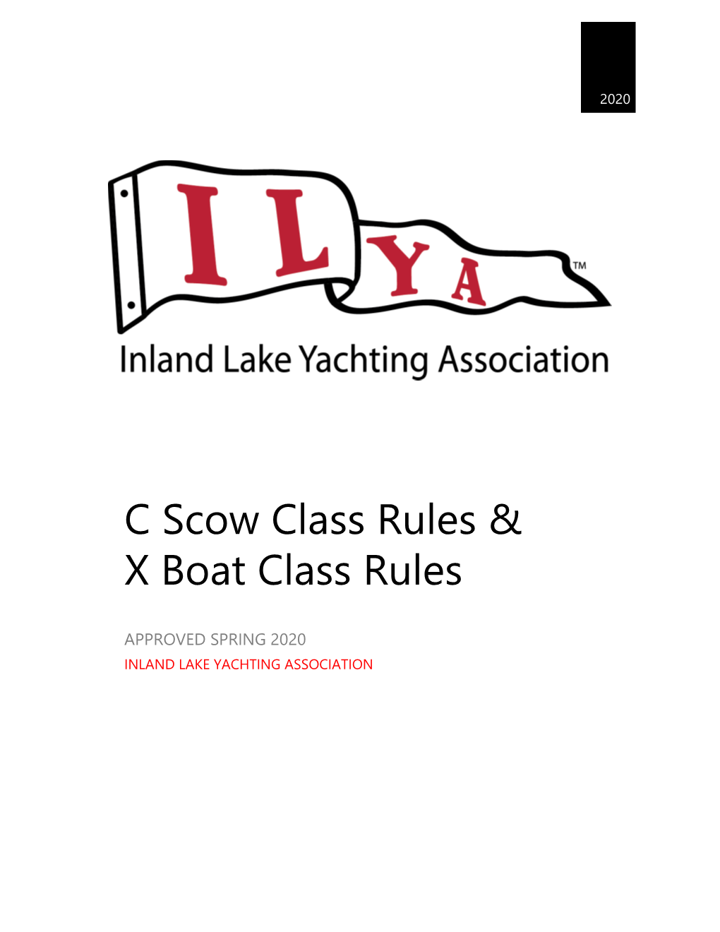 C Scow Class Rules & X Boat Class Rules