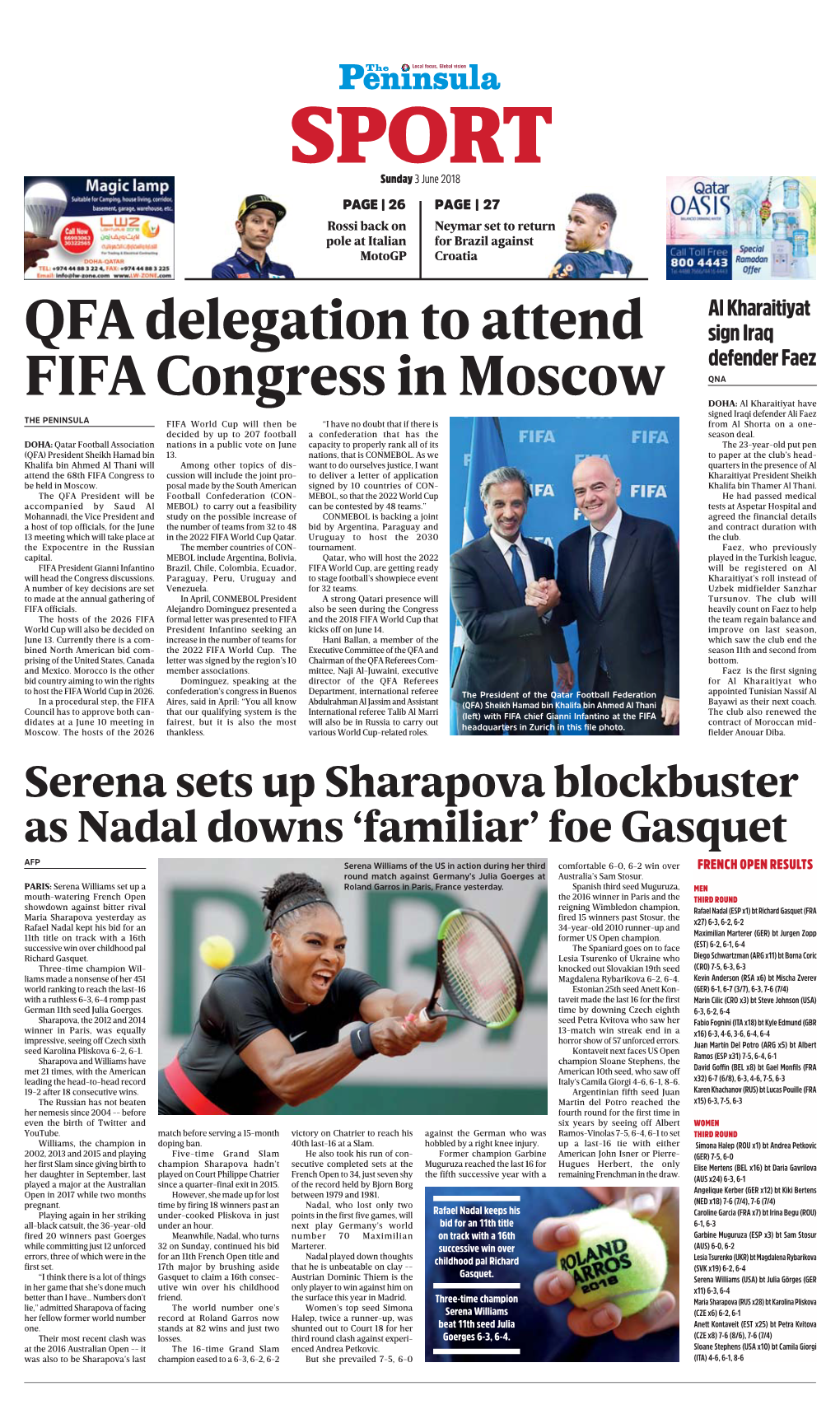 QFA Delegation to Attend FIFA Congress in Moscow