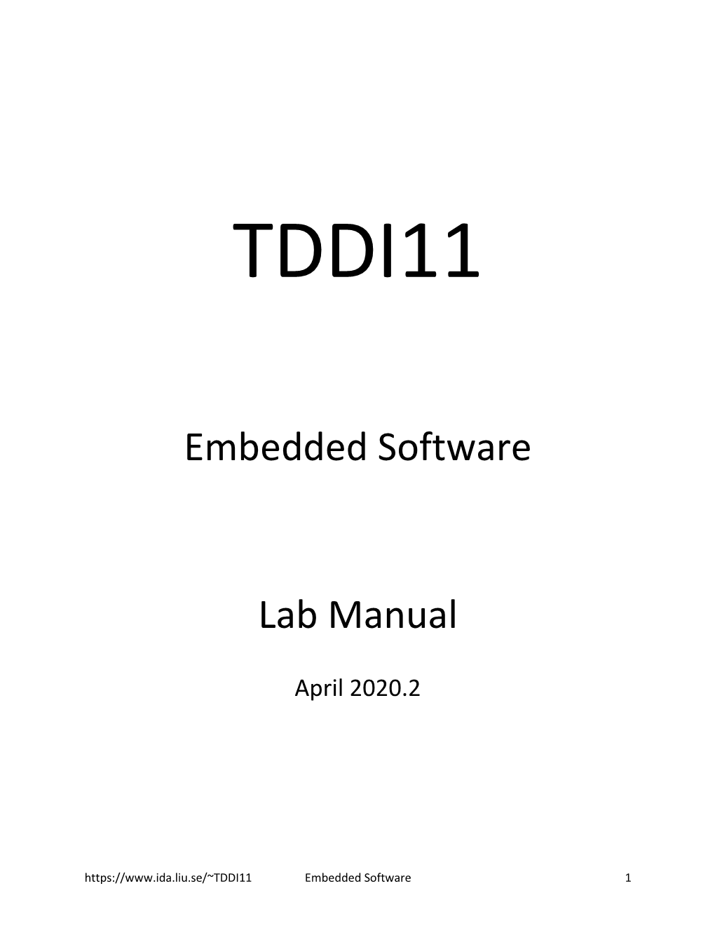 Embedded Software Lab Manual