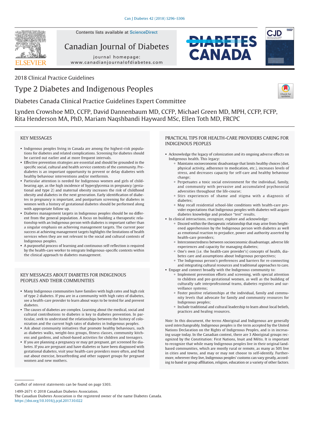 Type 2 Diabetes and Indigenous Peoples