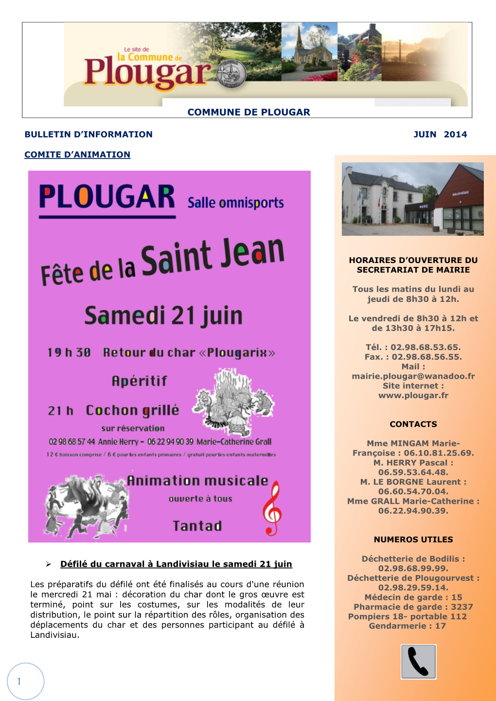 Bulletin Municipal De Juin 2014