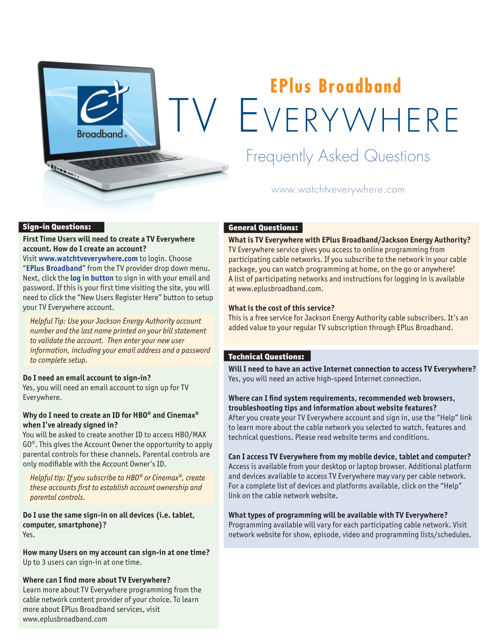 TV Everywhere Frequently Asked Questions