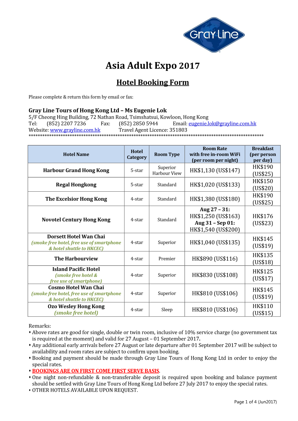 Hotel Booking Form