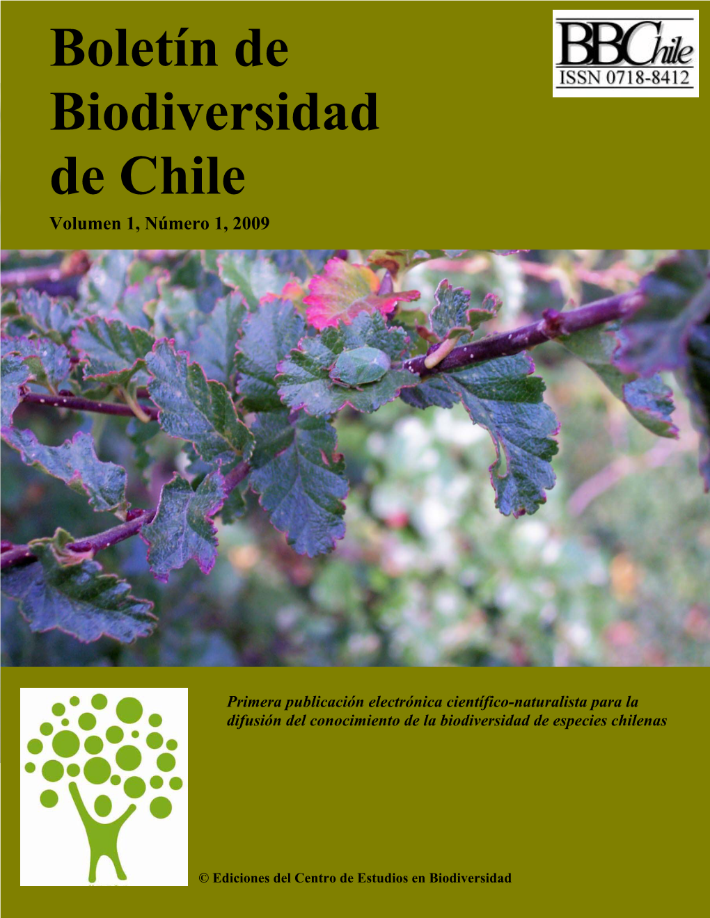 Boletín De Biodiversidad De Chile Volumen 1, Número 1, 2009