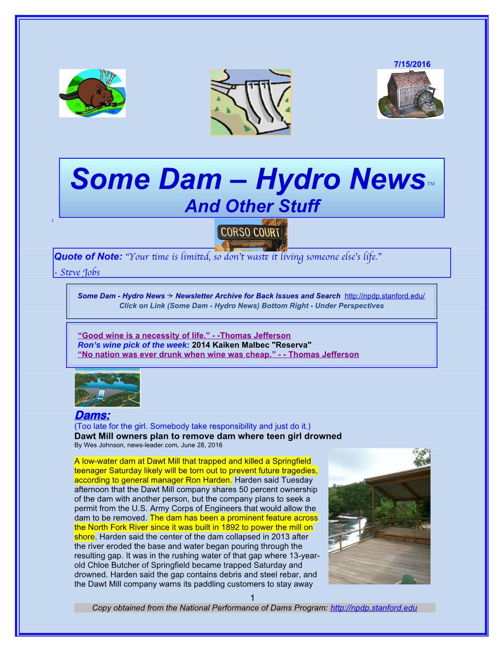 Some Dam – Hydro Newstm