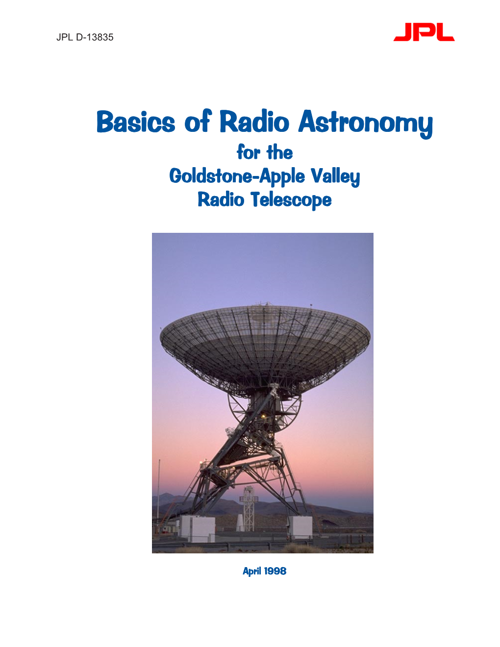 Basics of Radio Astronomy Learner’S Workbook