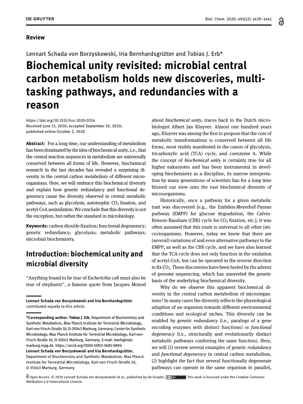 Biochemical Unity Revisited: Microbial Central Carbon Metabolism Holds