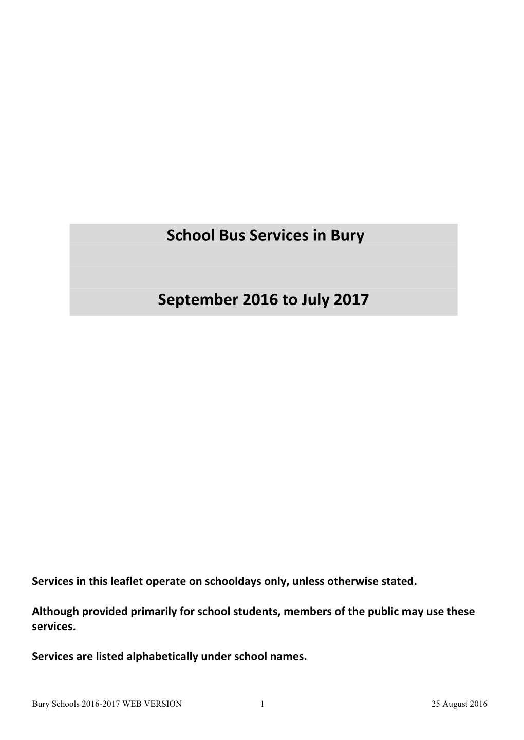 School Bus Services in the Rochdale Area