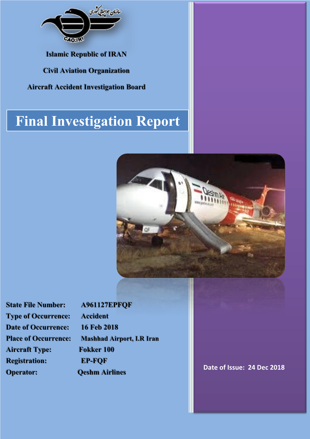 Final Investigation Report